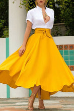 Load image into Gallery viewer, Autumn Winter elegant high waist women long skirt solid
