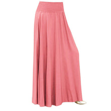 Load image into Gallery viewer, Women Fashion Elastic Waist Solid Pleated Skirt Vintage A-line Loose Long Skirts Skirt Women Cute Sweet Girls Dance Skirt Юбка
