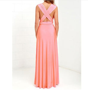 2020 Summer Sexy Women Maxi Club Dress Bandage Long Party Multiway Swing Dress Convertible Infinity Robe Bridesmaids Boho Dress