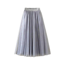 Load image into Gallery viewer, Fashion Womens Pleated Tulle Mesh Elastic High Waist Casual A-Line Long Skirts Dropshipping 2020 winter fashion Retro trend size
